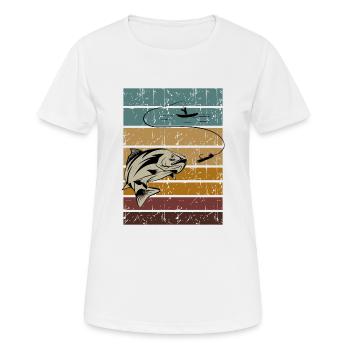 Angler Fish Retro - Women's Breathable T-Shirt - white - Front - AI Model Female 172 dark (172cm)