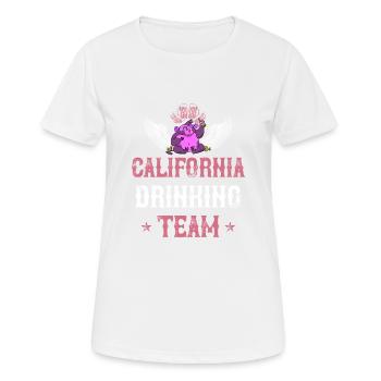 Équipe de consommation d’alcool en Californie - T-shirt respirant Femme - blanc - Devant - AI Model Female 172 dark (172cm)