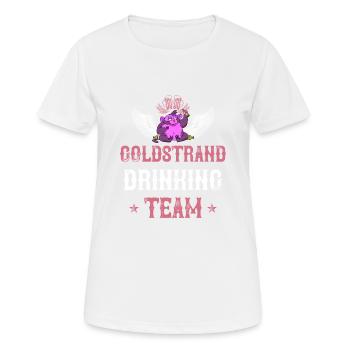 Équipe de boisson Golden Sands - T-shirt respirant Femme - blanc - Devant - AI Model Female 172 dark (172cm)