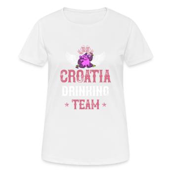 Équipe de Croatie de boisson - T-shirt respirant Femme - blanc - Devant - AI Model Female 172 dark (172cm)