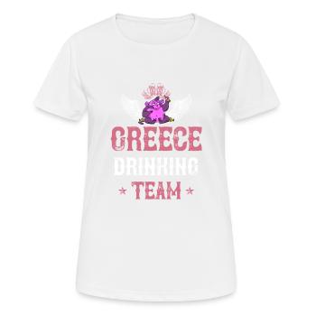 Équipe de grèce pour boire - T-shirt respirant Femme - blanc - Devant - AI Model Female 172 dark (172cm)