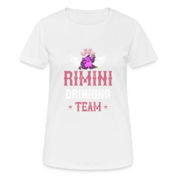Rimini Drinking Équipe - T-shirt respirant Femme - blanc - Devant - AI Model Female 172 dark (172cm)