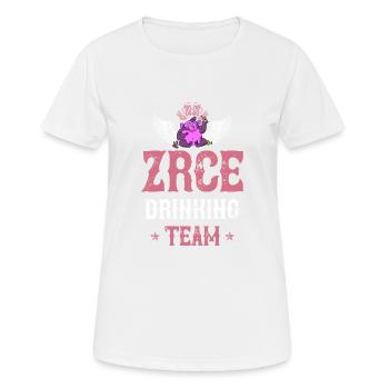 Équipe Zrce Drinking - T-shirt respirant Femme - blanc - Devant - AI Model Female 172 dark (172cm)