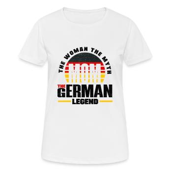 German Germany German Flag Mothers Day - Frauen T-Shirt atmungsaktiv - Weiß - Vorne - AI Model Female 172 dark (172cm)