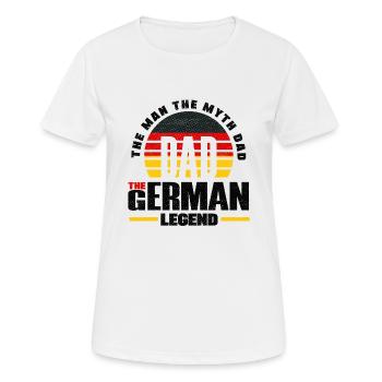 German Germany German Flag Fathers Day - Frauen T-Shirt atmungsaktiv - Weiß - Vorne - AI Model Female 172 dark (172cm)