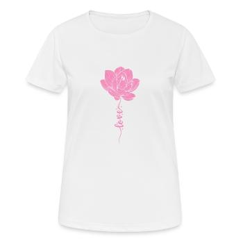 Fleur de Lotus Fleur Fleur Jardin de Fleurs de Lotus - T-shirt respirant Femme - blanc - Devant - AI Model Female 172 dark (172cm)