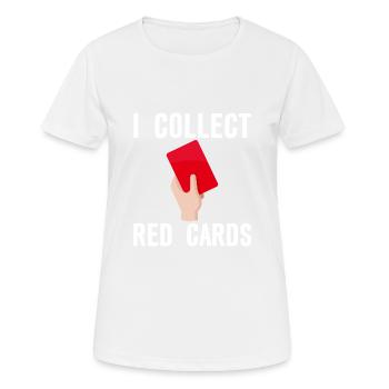 Je collectionne les cartons rouges - T-shirt respirant Femme - blanc - Devant - AI Model Female 172 dark (172cm)