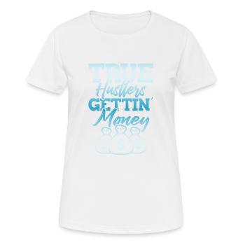 véritable agitation - T-shirt respirant Femme - blanc - Devant - AI Model Female 172 dark (172cm)