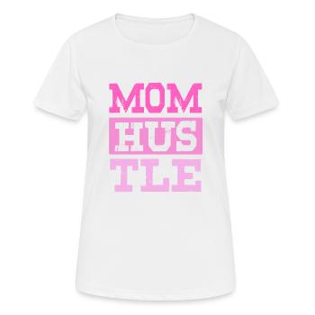 maman hustle mère - T-shirt respirant Femme - blanc - Devant - AI Model Female 172 dark (172cm)