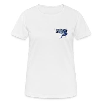 Pfeilgiftfrosch I Kröte Frosch Motiv für Amphibien - Frauen T-Shirt atmungsaktiv - Weiß - Vorne - AI Model Female 172 dark (172cm)