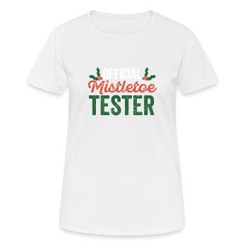 Testeur officiel de gui Drôle de Noël - T-shirt respirant Femme - blanc - Devant - AI Model Female 172 dark (172cm)