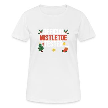 Drôle de Noël Ivy Berries Santa Officiel - T-shirt respirant Femme - blanc - Devant - AI Model Female 172 dark (172cm)