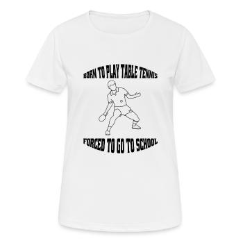Joueurs de tennis de table Battes de tennis de table Tennis de table - T-shirt respirant Femme - blanc - Devant - AI Model Female 172 dark (172cm)