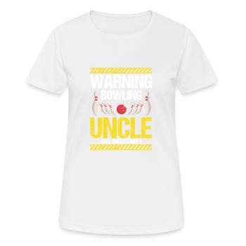 Avertissement Bowling Oncle Va Applaudir Bruyamment Rétro - T-shirt respirant Femme - blanc - Devant - AI Model Female 172 dark (172cm)