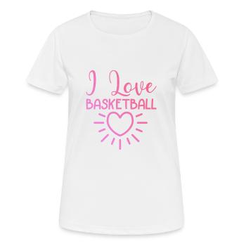 J’adore le basket - T-shirt respirant Femme - blanc - Devant - AI Model Female 172 dark (172cm)