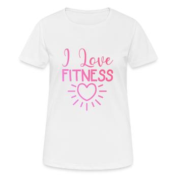 I love fitness - Women's Breathable T-Shirt - white - Front - AI Model Female 172 dark (172cm)