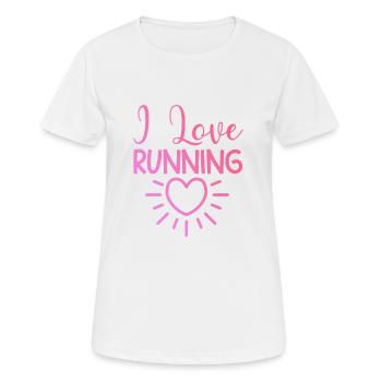 J’adore la course - T-shirt respirant Femme - blanc - Devant - AI Model Female 172 dark (172cm)