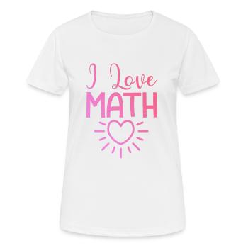 I love math - Women's Breathable T-Shirt - white - Front - AI Model Female 172 dark (172cm)