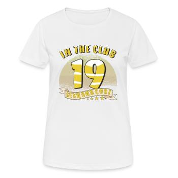 IN THE CLUB 19 - Frauen T-Shirt atmungsaktiv - Weiß - Vorne - AI Model Female 172 dark (172cm)