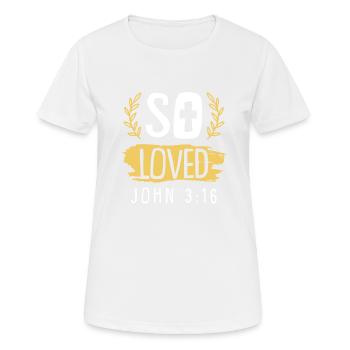 bible god love - Women's Breathable T-Shirt - white - Front - AI Model Female 172 dark (172cm)