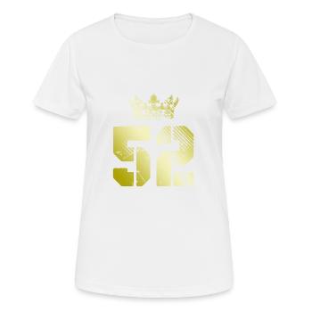 52 Couronne numérique - T-shirt respirant Femme - blanc - Devant - AI Model Female 172 dark (172cm)