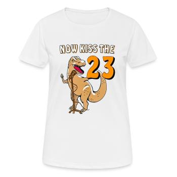 MAINTENANT EMBRASSEZ LES 23 - T-shirt respirant Femme - blanc - Devant - AI Model Female 172 dark (172cm)