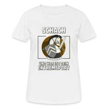 SCHACH UND WAS IST DEIN EXTREMSPORT - Frauen T-Shirt atmungsaktiv - Weiß - Vorne - AI Model Female 172 dark (172cm)