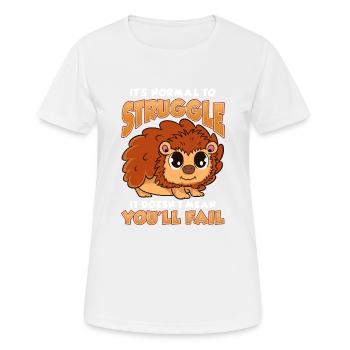 Inspiration Motivation Dire Hérisson - T-shirt respirant Femme - blanc - Devant - AI Model Female 172 dark (172cm)