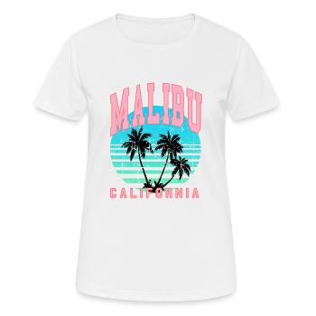 palmiers malibu Californie - T-shirt respirant Femme - blanc - Devant - AI Model Female 172 dark (172cm)