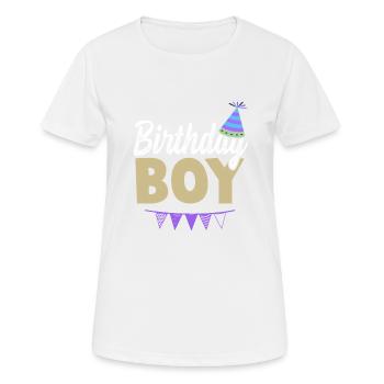 anniversaire de jeune garçon - T-shirt respirant Femme - blanc - Devant - AI Model Female 172 dark (172cm)