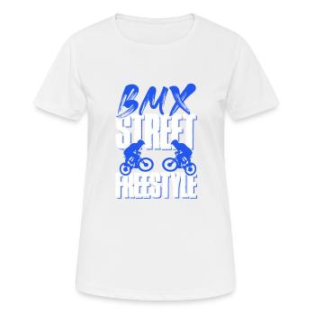 bmx freestyle - T-shirt respirant Femme - blanc - Devant - AI Model Female 172 dark (172cm)