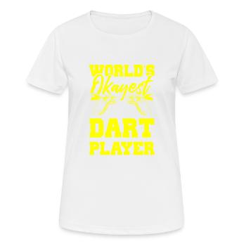 best darts player - Women's Breathable T-Shirt - white - Front - AI Model Female 172 dark (172cm)