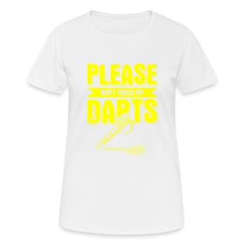 darts spiel - Frauen T-Shirt atmungsaktiv - Weiß - Vorne - AI Model Female 172 dark (172cm)