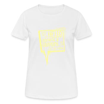 opa grand-mère bébé - T-shirt respirant Femme - blanc - Devant - AI Model Female 172 dark (172cm)