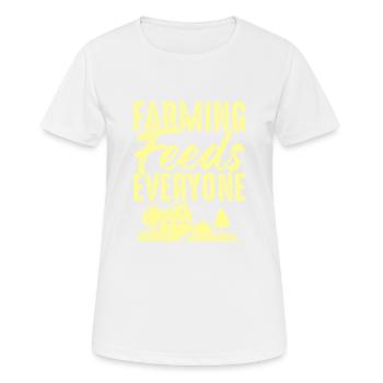 agriculture agricole - T-shirt respirant Femme - blanc - Devant - AI Model Female 172 dark (172cm)