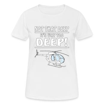 HÉLICOPTÈRE PAS SI PROFOND - T-shirt respirant Femme - blanc - Devant - AI Model Female 172 dark (172cm)