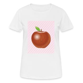 APPLE - Women's Breathable T-Shirt - white - Front - AI Model Female 172 dark (172cm)