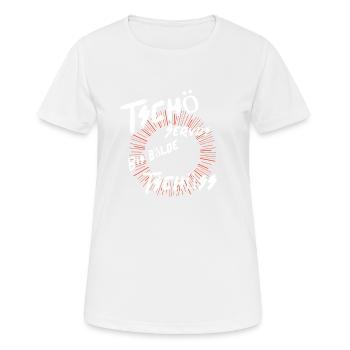 Verabschiedungen in verschiedenen Dialekten - Frauen T-Shirt atmungsaktiv - Weiß - Vorne - AI Model Female 172 dark (172cm)