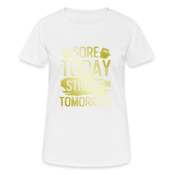 bonne condition physique - T-shirt respirant Femme - blanc - Devant - AI Model Female 172 dark (172cm)