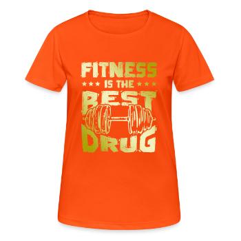 priez le travail de faire confiance à Dieu - T-shirt respirant Femme - orange néon - Devant - AI Model Female 172 dark (172cm)