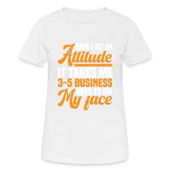 Once I get an attitude, it takes me 3-5 days 2 - Women's Breathable T-Shirt - white - Front - AI Model Female 172 dark (172cm)
