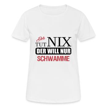 Erzgebirge Schwamme - Frauen T-Shirt atmungsaktiv - Weiß - Vorne - AI Model Female 172 dark (172cm)