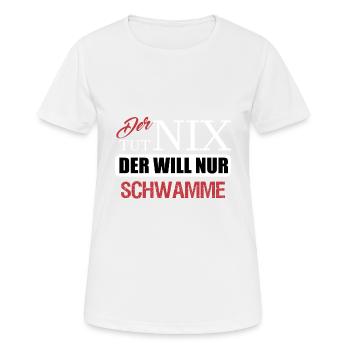 Erzgebirge Schwamme - Frauen T-Shirt atmungsaktiv - Weiß - Vorne - AI Model Female 172 dark (172cm)