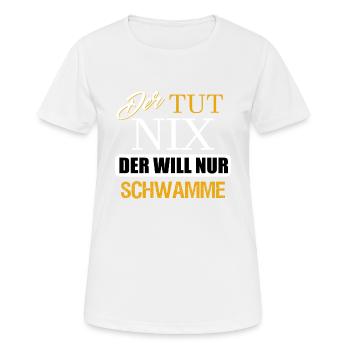 Erzgebirge Schwamme - Frauen T-Shirt atmungsaktiv - Weiß - Vorne - AI Model Female 172 dark (172cm)