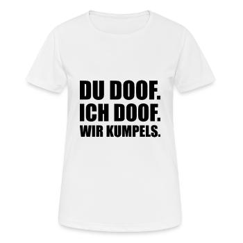 freunde fuer ewig - Frauen T-Shirt atmungsaktiv - Weiß - Vorne - AI Model Female 172 dark (172cm)