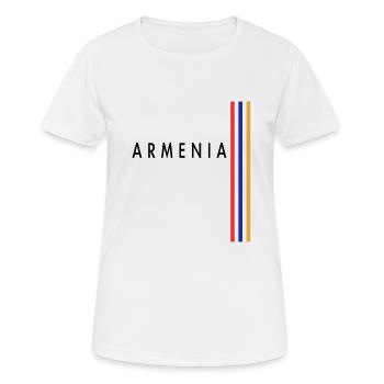 Drapeau de l’Arménie Drapeau cadeau Drapeau - T-shirt respirant Femme - blanc - Devant - AI Model Female 172 dark (172cm)