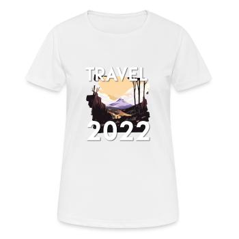 Travel 2022 - Women's Breathable T-Shirt - white - Front - AI Model Female 172 dark (172cm)