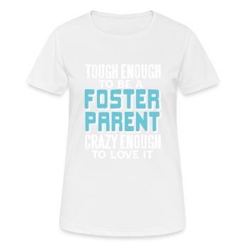 Tough Enough To Be A Foster Parent Cool Retro - Women's Breathable T-Shirt - white - Front - AI Model Female 172 dark (172cm)