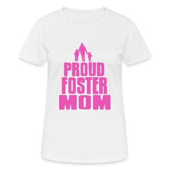 Proud Foster Mom Cool Foster Parent T-Shirt - Women's Breathable T-Shirt - white - Front - AI Model Female 172 dark (172cm)