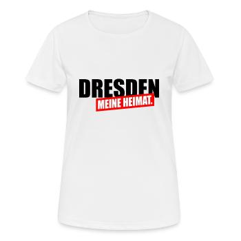 Dresden meine Heimat - Frauen T-Shirt atmungsaktiv - Weiß - Vorne - AI Model Female 172 dark (172cm)
